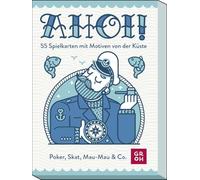 Groh Verlag Ahoi! 55 Spielkarten mit Motiven Von Der Küste: Poker, Skat, MAU-MAU & Co. | illustriertes Kartenset, 55 Blatt Incl. 3 Joker