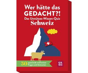 Groh Verlag Wer hätte Das pensó?! Das Unnützes-Wissen-Quiz Schweiz: Quiz-Spiel mit 50 emocionantes und kuriosen Fragen und Antworten