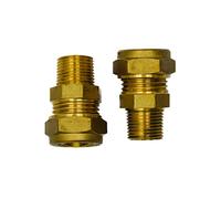 GROHE 127804 - Par de adaptadores para accesorios de Reino Unido, compresión de 15 mm por rosca macho BSP de 3/8 pulgadas, latón