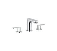 Grohe Eurosmart Cosmopolitan Mezclador de lavabo de 3 agujeros, 89 mm de proyección, juego de desagüe, 20187000