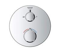 Mezclador termostático de baño Grohe Grohtherm, con desviador integrado de 2 vías, 2 consumidores, cromo, 24077000