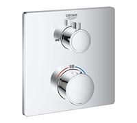 Grohe Grohtherm Mezclador termostático de baño con desviador integrado de 2 vías, cromado, 24080000
