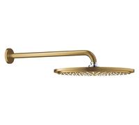 Grohe Rainshower brazo de ducha con efecto lluvia 31x31 cm circular Brushed Cool Sunrise 26066GN0