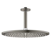 Grohe Rainshower brazo de ducha con efecto lluvia 31x31 cm circular Brushed Hard Graphite 26067AL0