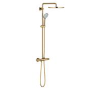 Grohe Euphoria conjunto de ducha a pared con termostato con rociador con efecto lluvia Cool Sunrise 26075GL0