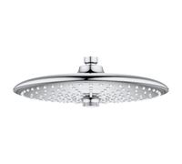 GROHE 26456000 Euphoria Fixed 3-Setting Rainshower Shower Head Jet SmartRain Rain Settings Starlight Chrome 1.75 GPM