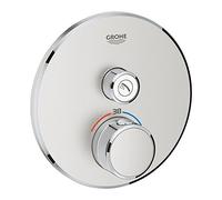 Grohe 29118DC0 Grohtherm Smartcontrol Termostato con Un Chorro Regulable, SuperSteel, Redondo
