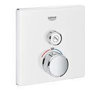 Termostato Grohe Grohtherm SmartControl con una válvula de cierre, pared de color rosa luna blanco, 29153LS0