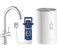 GROHE 30083001 - Red Duo 30083001 - Grifo C doble y calentador que hierve directamente desde el grifo, 100ºC al instante, cromado, tamaño M