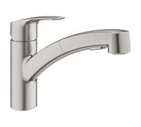 GROHE 30306DC1 Eurosmart grifo de cocina con doble rociador de una sola manija, Supersteel