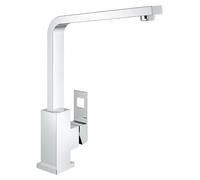 Mezclador monomando de fregadero Grohe Eurocube, proyección 202mm, caño fundido giratorio, 31255000, Color: cromado