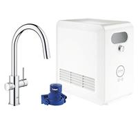 Grohe 31325002 Blue Professional Kit Grifo de cocina de caño en C, agua pura libre de cal con un sabor refrescante