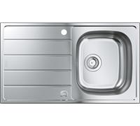 GROHE K200 | 1 cubeta | Fregadero de cocina - montaje sobre encimera | incluye: desagüe automático, sifón, cestillo y set de montaje | acero inoxidable | 31552SD1
