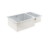 GROHE K700U | 1.5 cubetas | Fregadero de cocina - montaje sobre encimera, bajo encimera o enrasado | incluye: set de desagüe, cestillo y set de montaje | acero inoxidable | 31575SD1