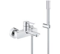 Mezclador lineal monomando para baÃ±era Grohe, de pared, con kit de ducha - 33850001