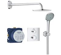 Grohe 34734000 34734000-Grohtherm Combinación Perfecta de Ducha con Rainshower Cosmopolitan 210, Eckiges Design, 210 mm
