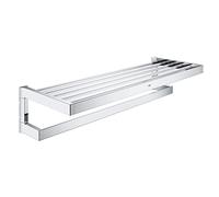 GROHE 40804000 - Selection Cube Soporte para toallas | StarLight 40804000 - Toallero para varias toallas (cromo, superficie cromada)