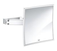 Grohe 40808000 Espejo Cosmético, Cromo (Chrome) | Superficie cromada resistente a los arañazos, tornillos ocultos, fácil montaje en pared, fácil mantenimiento (cromo