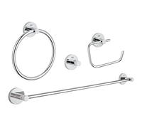 GROHE 40823001 | Juego de accesorios esenciales | 4 en 1 | Cromo