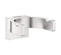 GROHE 41049DC0 - Selection Colgador doble | Fácil montaje, superficie resistente a los arañazos, fácil de limpiar (acero inoxidable, 41049DC0)