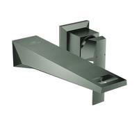 Grohe Allure Brilliant Mezclador de lavabo de 2 agujeros, proyección 210mm, montado en la pared, juego de instalación premontado para mezcladores empotrados, 29403AL0, Color: grafito duro cepillado