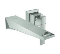 Grohe Allure Brilliant Mezclador de lavabo de 2 agujeros, proyección 210mm, montado en la pared, juego de instalación premontado para mezcladores empotrados, 29403DC0, Color: súper acero