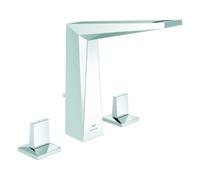 Grohe Allure Brilliant Mezclador de lavabo de 3 agujeros, proyección 149mm, con juego de desagüe, altura del grifo 221mm, 20627000, Color: cromado