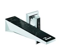 Grohe Allure Brilliant Private Collection Mezclador de 2 agujeros para lavabo, proyección 210mm, Vanilla Noir Caesarstone, juego premontado para mezcladores empotrados, 29521000, Color: cromado