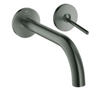 Grohe Atrio Mezclador de lavabo de 2 orificios, instalación oculta, proyección de 221 mm, palanca de pasador, 29406AL0, Color: grafito duro cepillado