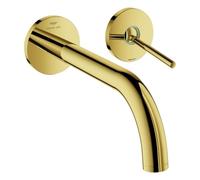 Grohe Atrio Mezclador de lavabo de 2 orificios, instalación oculta, proyección de 221 mm, palanca de pasador, 29406GL0, Color: fresco amanecer