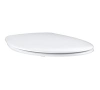 GROHE Bau Ceramic, Asiento de WC con cierre amortiguado (Soft-Close, desmontable sin herramientas, bisagras de acero inoxidable, incl. kit de fijación), blanco alpino, 39493000