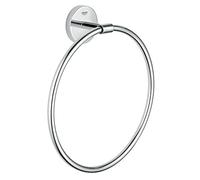 Grohe BauCosmopolitan - Toallero, color cromo (Ref.40460001) | StarLight 40460001 - Toallero de anilla de metal, acabado cromado y resistente a los arañazos, fácil montaje en la pared