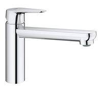 Grohe BauCurve 31715000 - Grifo mezclador para fregadero con boca C media, cromado