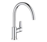Grohe BauEdge - Grifo de cocina - Monomando de fregadero 1/2", cromo, caño alto, (Ref 31367001)
