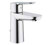 Grohe, BauEdge, Grifo de Lavabo monomando para instalación en un solo agujero, Altura estándar, Con sistema de Ahorro de Agua, Cadena retráctil (Ref 23329000)