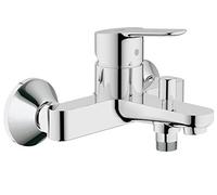 Grohe BauEdge - Grifo para ducha y baño con sistema de montaje en pared e inversor automático. Incluye sistema de ahorro de agua y limitador de caudal ajustable (Ref. 23334000)