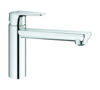 Grohe BauEdge Mezclador monomando de fregadero, proyección 222 mm, medio-alto, orientable, 31693000