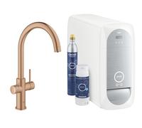 Grohe Blue grifo de cocina con filtro de pie Brushed Warm Sunset 31455DL1