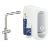 Grohe Blue grifo de cocina con filtro de pie SuperSteel 31454DC1