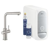 Grohe Blue grifo de cocina con filtro de pie SuperSteel 31539DC0
