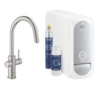 Grohe Blue grifo de cocina con filtro de pie SuperSteel 31541DC0