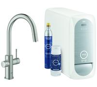 Grohe Blue Home C-Out Starter Kit Batería de fregadero de una mano, con radia...