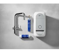 GROHE Grifo cocina Blue Home 31543000 – monomando 224 mm, caño en U, filtro y refrigeración, cromo