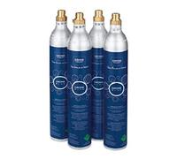 GROHE Blue, pack 4 botellas CO2 de 425g para hasta 60 l de agua con gas (Calidad alimentaria, compatible con gasificadores comunes con conexión estándar, uso universal y fácil sustitución), 40422000