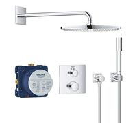 Grohe - Bundle Rainshower 310 +Grohtherm new Square + set Sena - Sistema de ducha 2 cabezales, Cromo, Pared, 310 mm (Ref. 34730000)