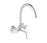 GROHE Concetto Mezclador monomando de fregadero, caño giratorio, para montaje en pared, cromo, 32667001
