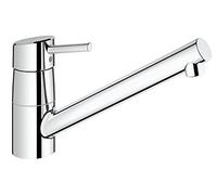 Mezclador monomando de fregadero Grohe Concetto, 239 mm de proyección, caño plano, giratorio, 32659001