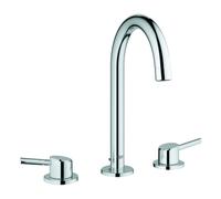 Grohe Concetto Mezclador de lavabo de 3 agujeros, tamaño L, 153 mm de proyección, juego de desagüe, 20216001