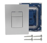 Grohe Cosmopolitan - Placa protectora para monopatín (197 x 156 mm, ahorro de agua, 2 volúmenes, arranque y parada, superficie duradera, color plateado mate