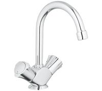 Grohe Costa mezclador monomando de lavabo, proyección 137mm, giratorio, bimando, juego de desagüe, 21375001